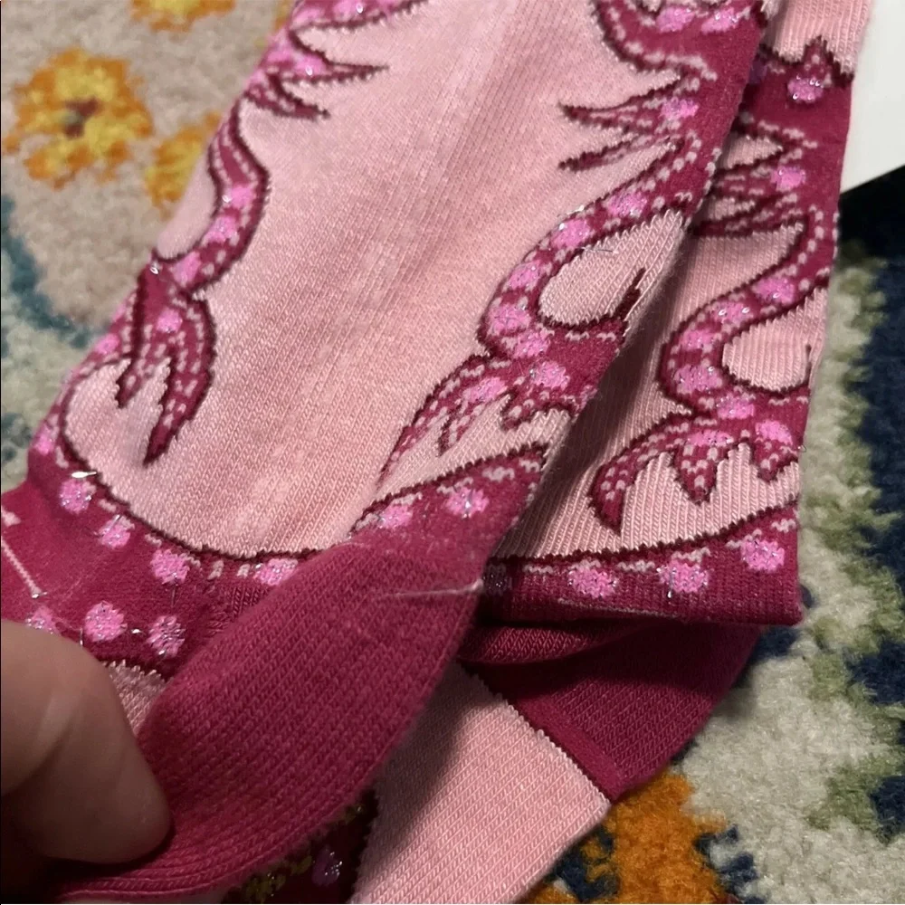 Shania Twain Still The One Pink Metallic Socks Made USA